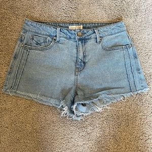 Unpublished high rise blue jean shorts